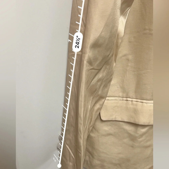 NWT Nasty Gal Glass Fabric Oversized Suit Blazer in Ivory size 4 - Picture 13 of 14